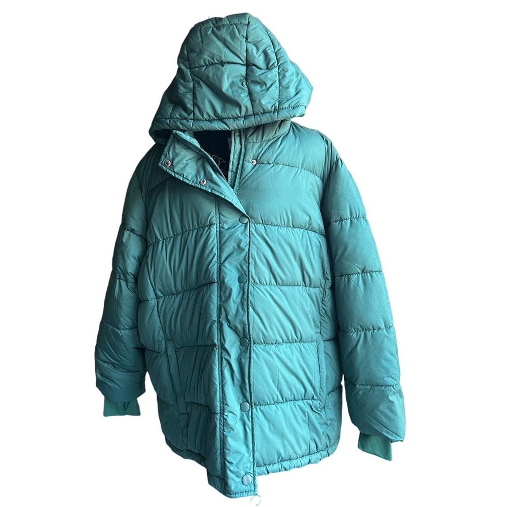 Dark Green Amazon Essential Puffer coat 4x